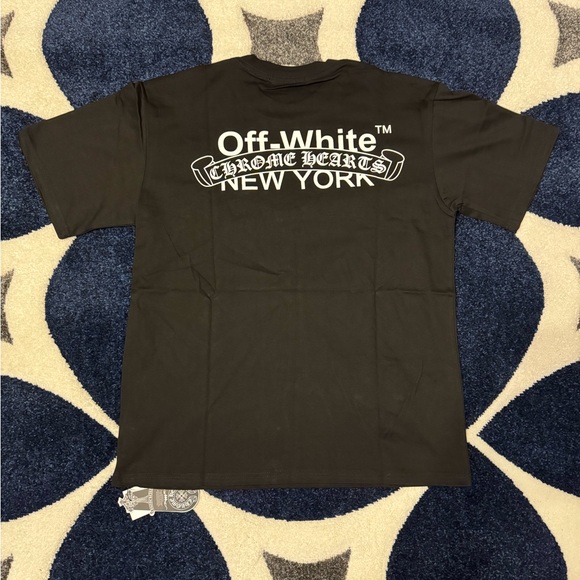 Chrome Hearts Off White New York Black T-Shirt Men’s Size Medium or Large - Picture 2 of 4